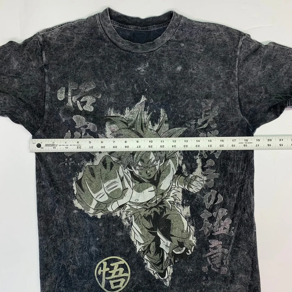 Dragon Ball‎ Z Boy's Goku T Shirt Anime Black Wash Graphic Tee Size M